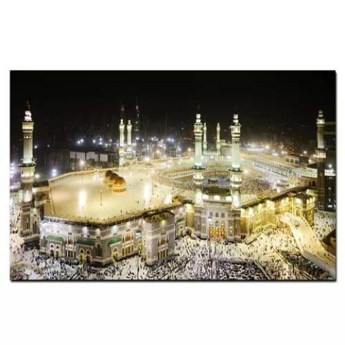 Mecca Art Led Light Up Canvas - Islamic Art UK