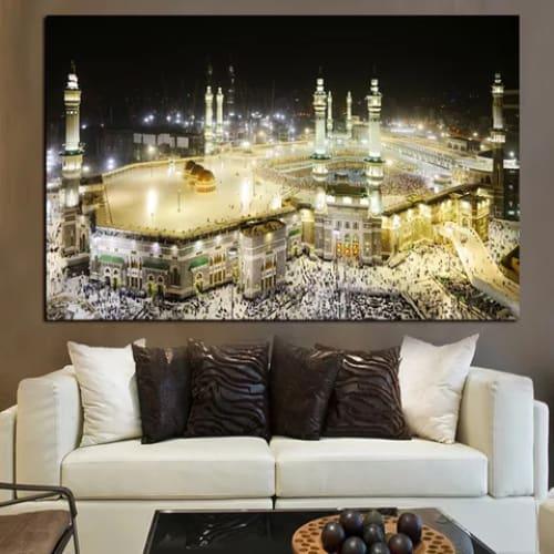 Mecca Art Led Light Up Canvas - Islamic Art UK