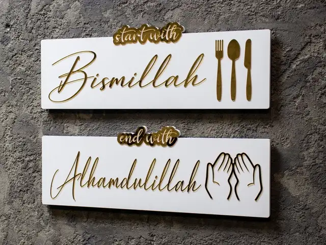 Start With Bismillah End With Alhamdulilah wall art