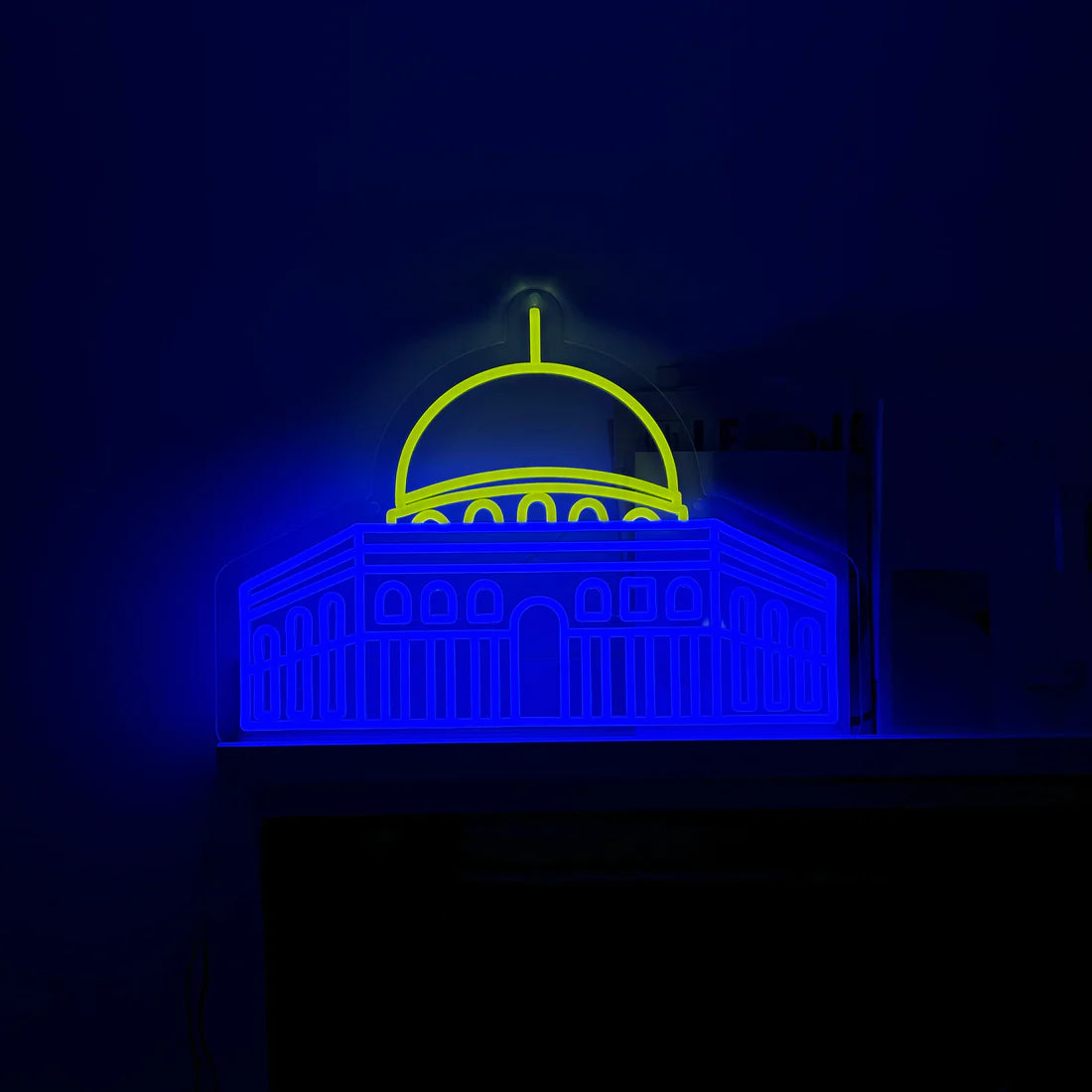Dome Of The Rock Neon Light