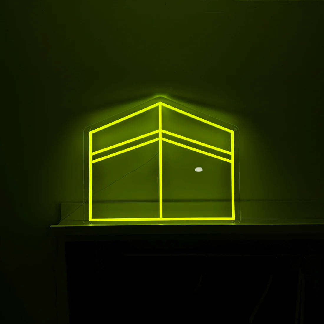 Kaabah Shaped Neon Light - Islamic Art UK