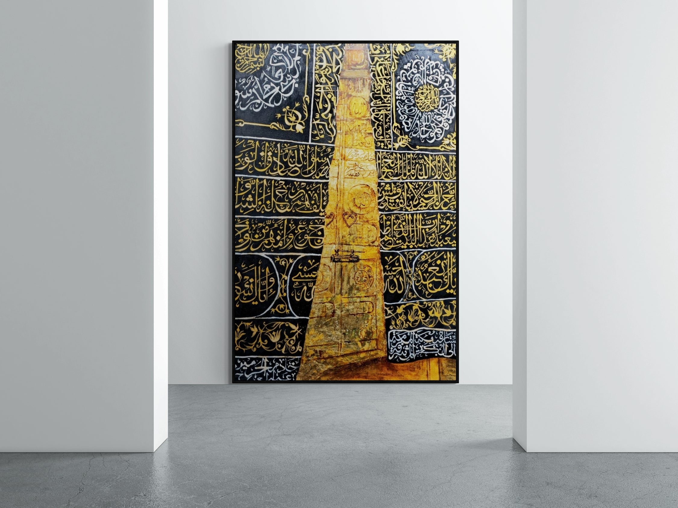 Kaaba Kiswa Framed Print - Islamic Art UK