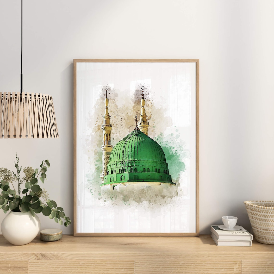 3 Set Islamic Poster Masjid Nabawi, Kaaba, Al-Aqsa - Islamic Art UK