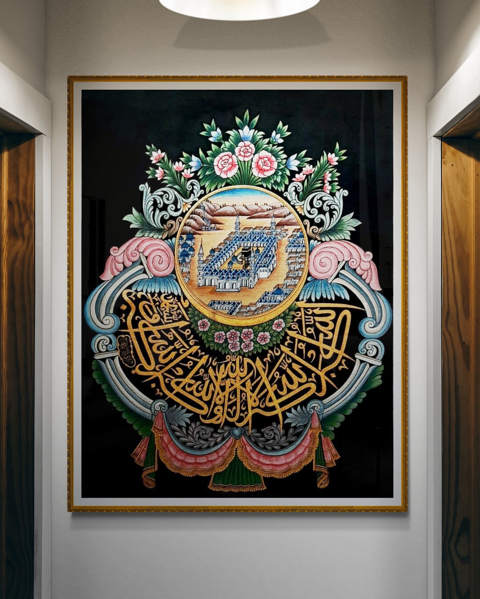 Ottoman Floral Islamic Calligraphy Art