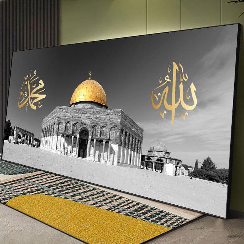 Dome Of The Rock Al Alqsa Canvas - Islamic Art UK