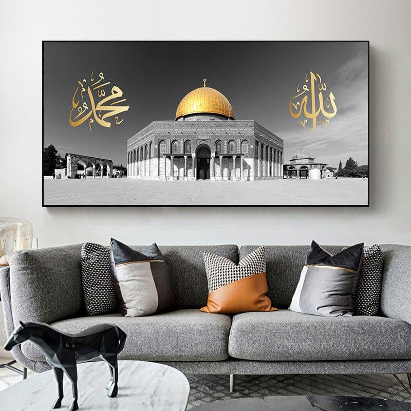 Dome Of The Rock Al Alqsa Canvas - Islamic Art Ltd
